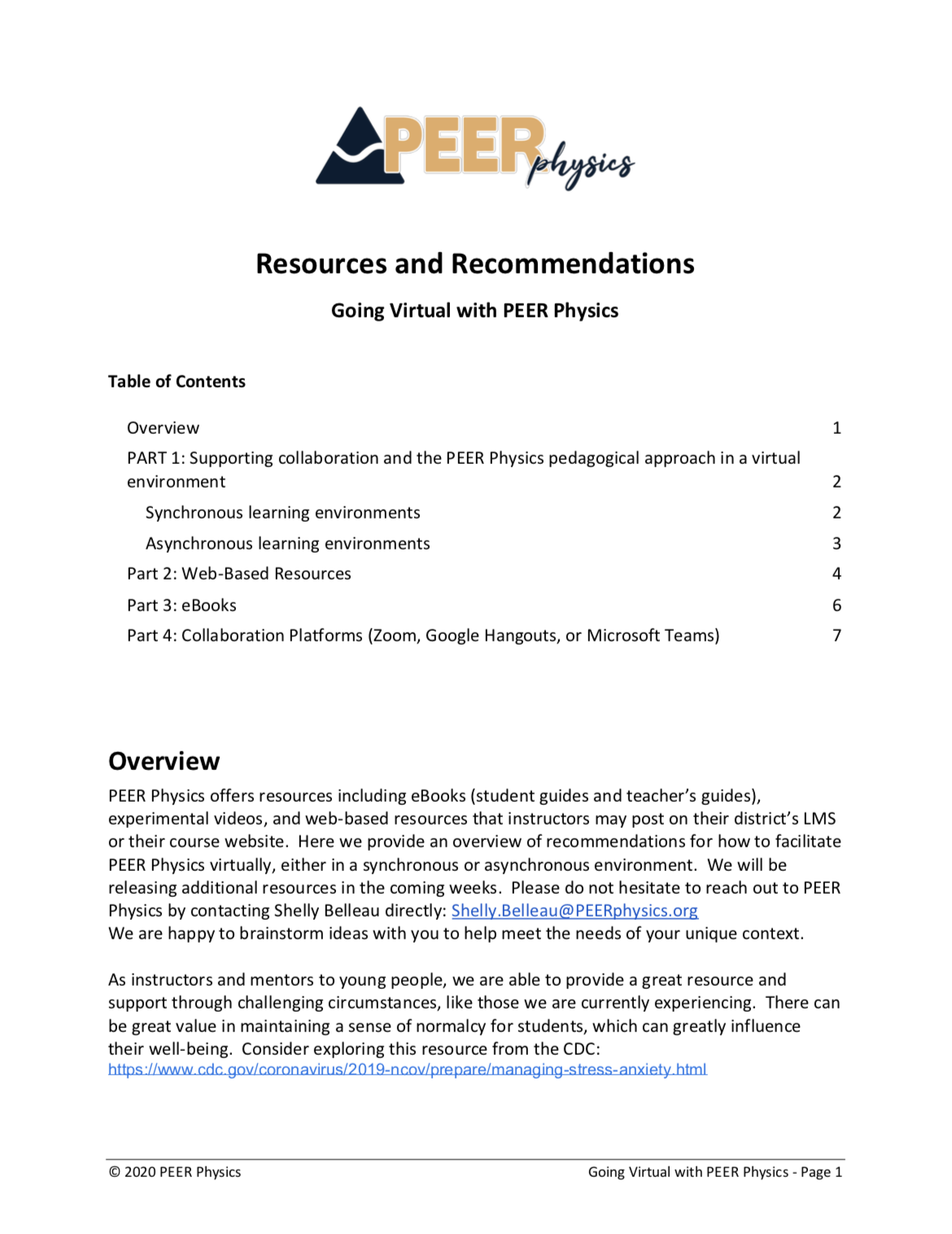 Remote Learning Resources Public Peer Physics